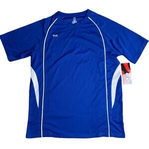 TYR Mens Alliance Tech Tee Tshirt - Textured Royal Blue - Size XL - $34